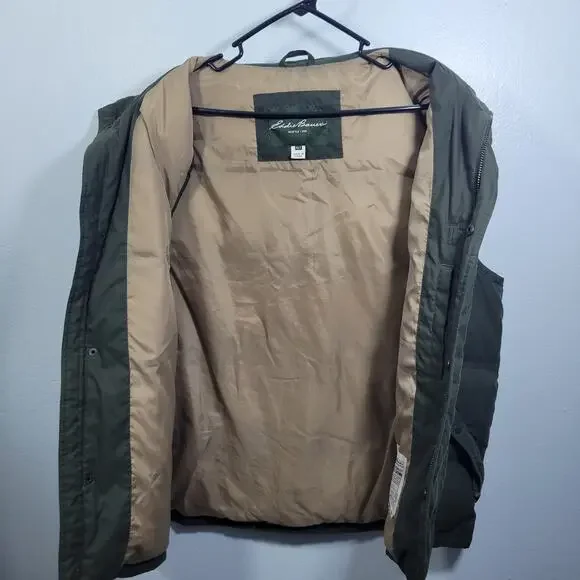 Eddie Bauer Goose Down Army Green EB650 Puffer Vest Size XLT 32726-1Clo3 - Picture 5 of 12